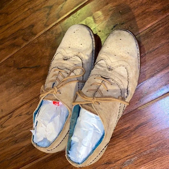 Cynthia Rowley Hazel loafer lace up taupe tan brown women’s vintage 8 shoes​ - Picture 3 of 5